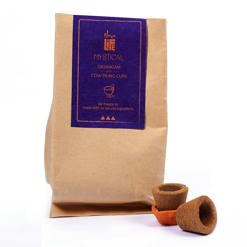 Handmade Dasangam with Cow Dung Cups, 12 Pcs