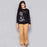 Unisex Black Adiyogi Printed Full Sleeve T-Shirt